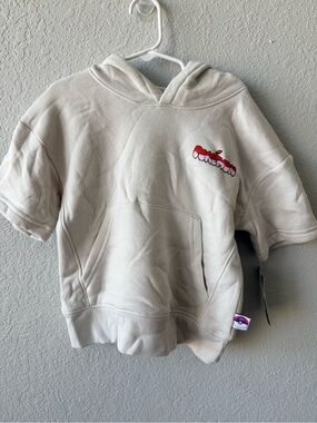 Target Kids Cream Short-Sleeve Hoodie with Red Graphic